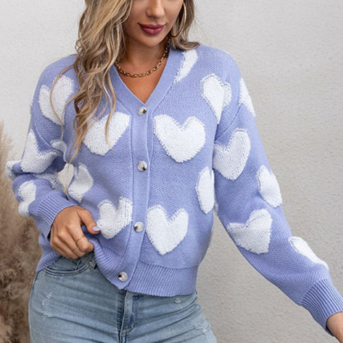 Ladies heart-design cardigan Amarae