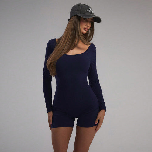 Body à manches longues pour femmes avec une coupe ajustée et un décolleté U tendance Chic & Stil