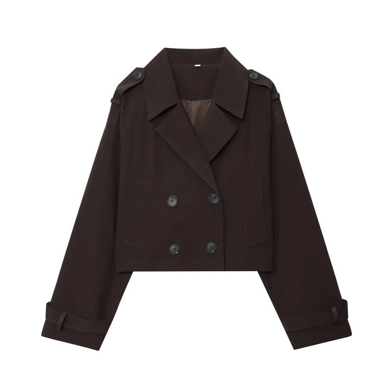 Double-breasted short jacket for women Lune London