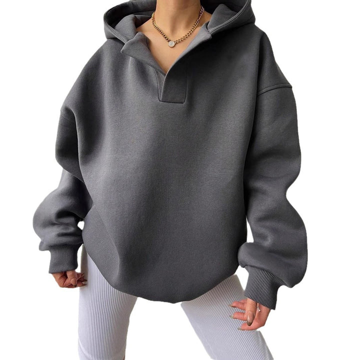 Oversized hoodie for women with trendy collar and voluminous sleeves Lune London