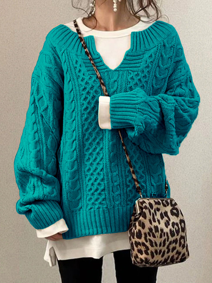 Knit sweater for women with structured pattern Lune London