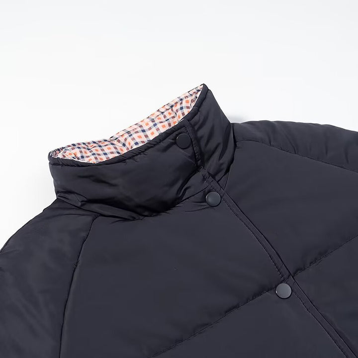 Women's Short Cut Quilted Oversized Winter Jacket with Drawstring and Raglan Sleeves Amarae