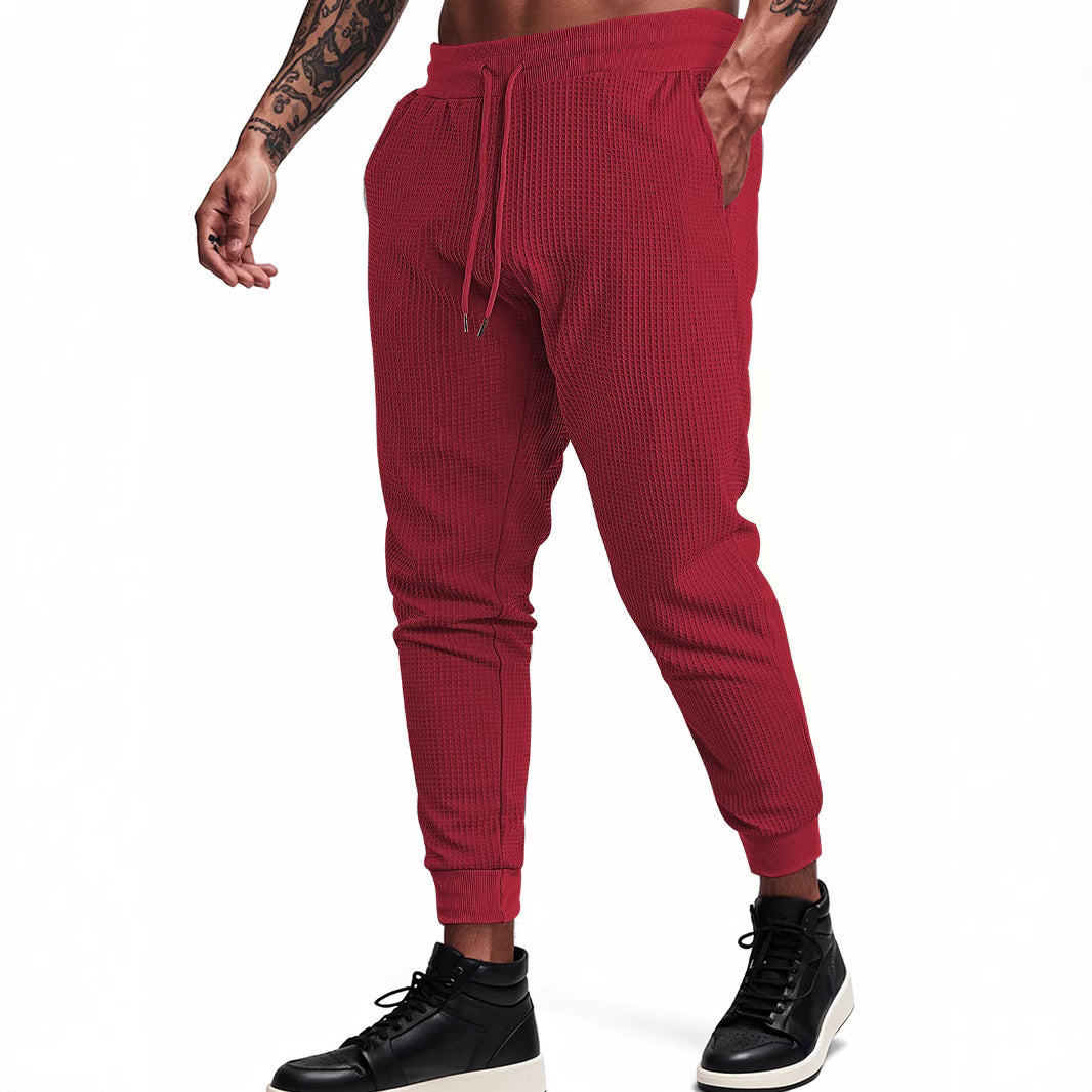 Lune London Men's waffle structure athletic jogger pants