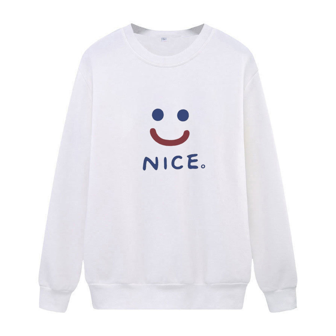 Women casual sweatshirt with cheerful smile motif Chic & Stil