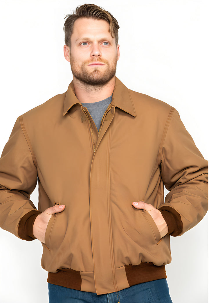 Elegant and warming men's jacket with double zipper Lune London