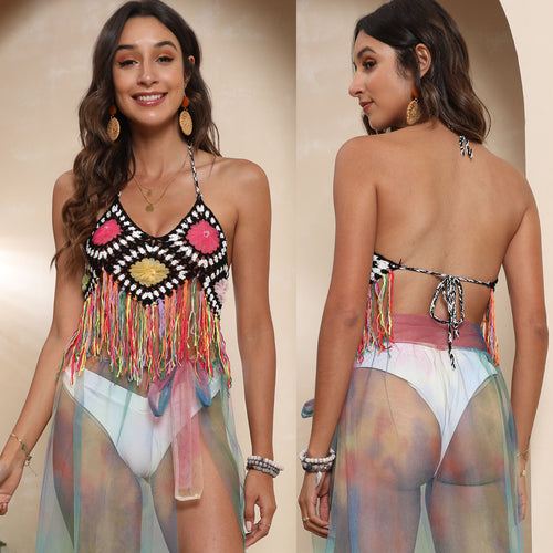 Women Boho Fringe Swimwear Cover-up Amarae