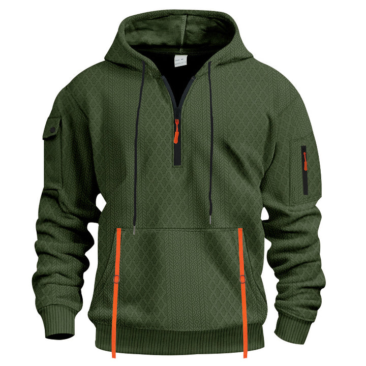 Men's functional hoodie with zipper and practical pockets Lune London
