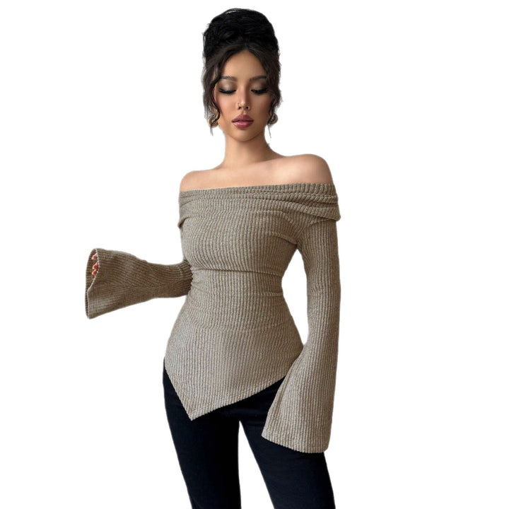 Women's wrap top with asymmetric hem and wide sleeves Lune London