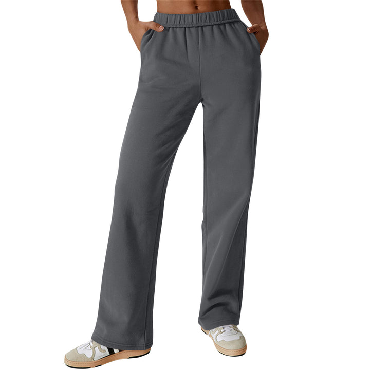 Women comfortable leisure pants with elastic waistband and practical side pockets Chic & Stil