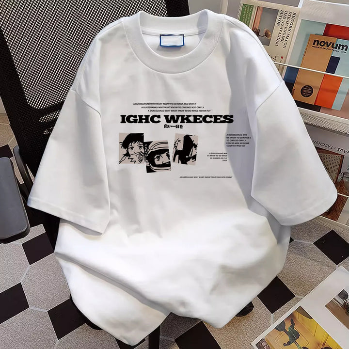 T-shirt graphique surdimensionné pour femmes Chic & Stil