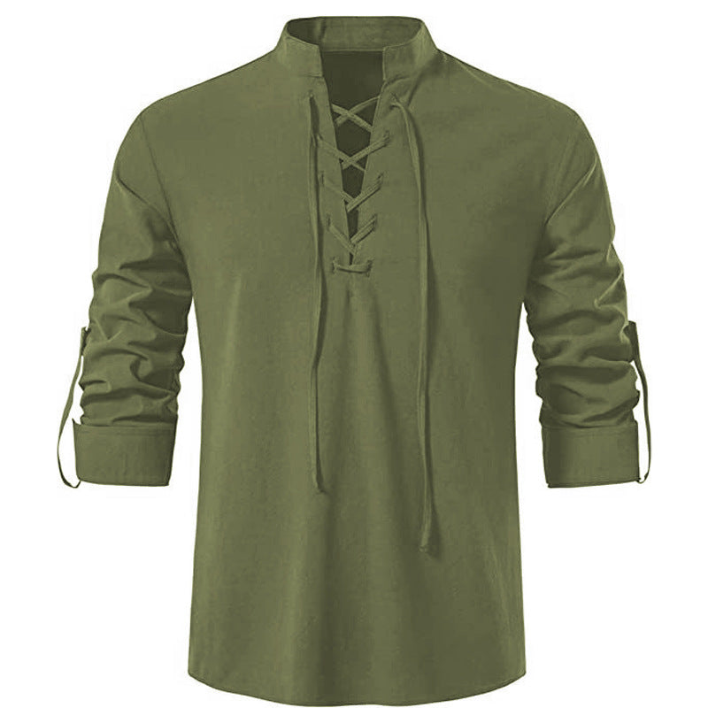 Men's casual long sleeve shirt with modern lace design and high quality cotton Lune London