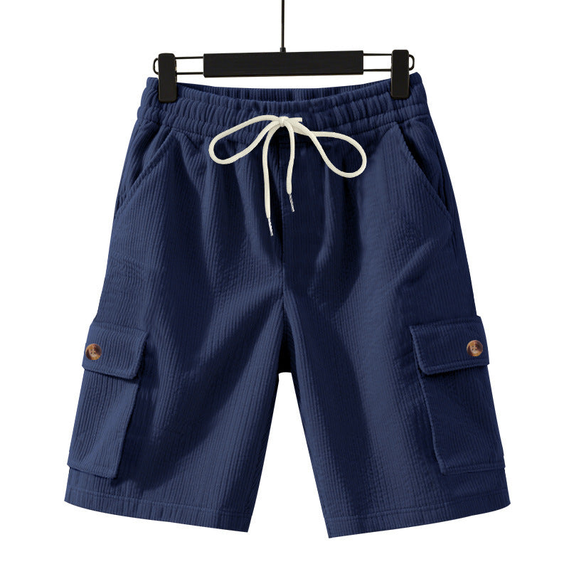 Casual cargo shorts for men with elastic waistband and practical side pockets Lune London