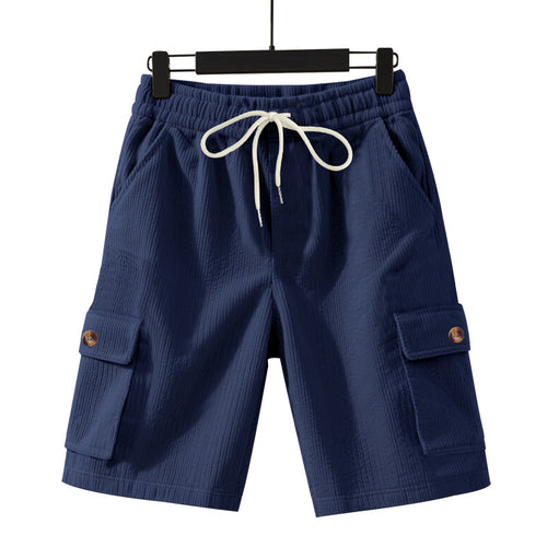 Casual cargo shorts for men with elastic waistband and practical side pockets Amarae