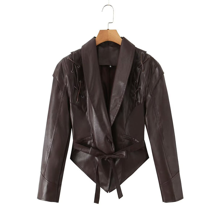 Designer leather blazer for women Lune London