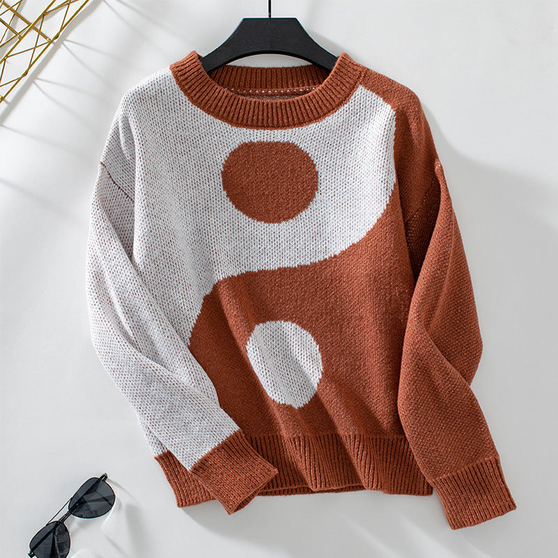Lune London Women's Yin-Yang Pattern Sweater