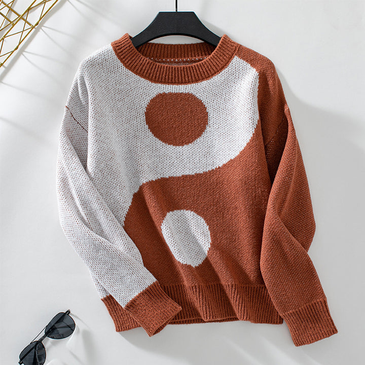 Lune London Women's Yin-Yang Pattern Sweater