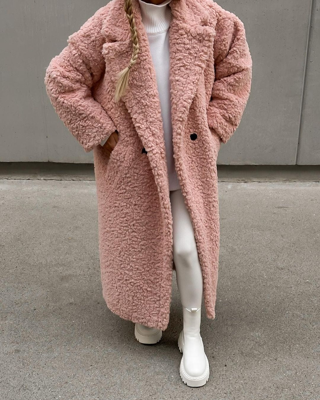 Teddy plush jacket for women with oversized elegant design Lune London