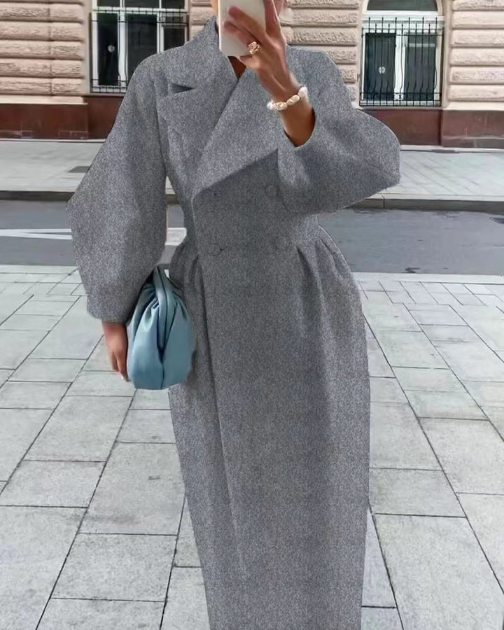 Elegant trench coat for women with shiny finish and stylish belt Lune London