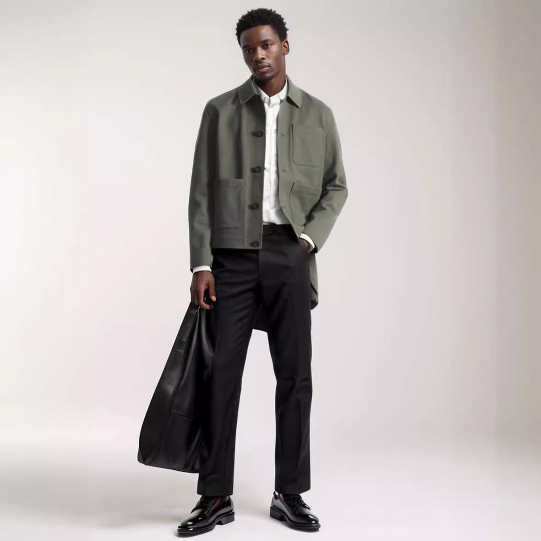 Trendy men's jacket with applied pockets and high-quality material Lune London