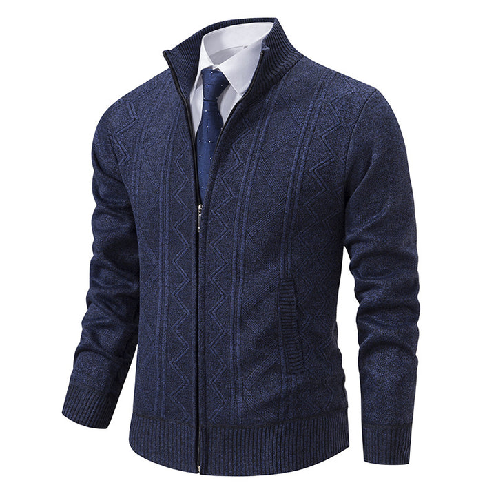 Men's vest with a modern twisted pattern and a high collar Lune London