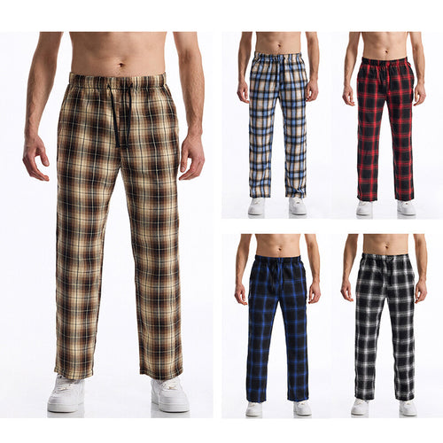 Men's flannel pajama pants with comfortable elastic waistband Amarae
