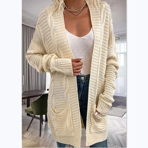 Women's knit cardigan with a structured design and large pockets Amarae