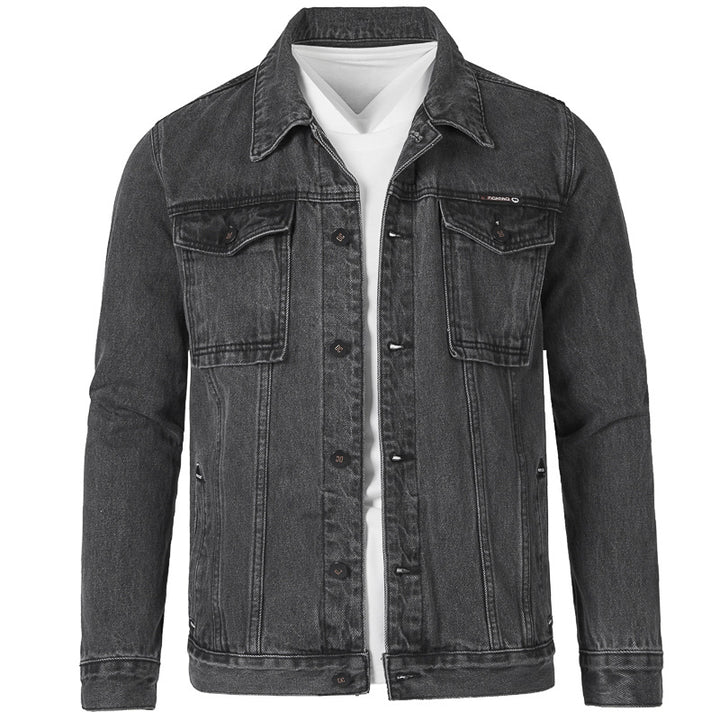 Men's denim jacket with modern Slim-Fit design, practical pockets, and sturdy rivets Lune London