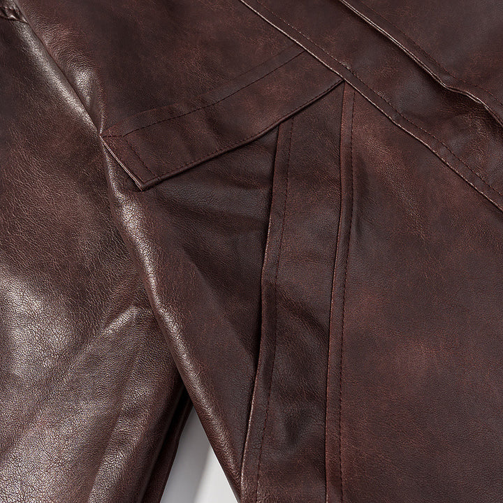 Women's faux leather jacket with modern design and casual pockets Lune London