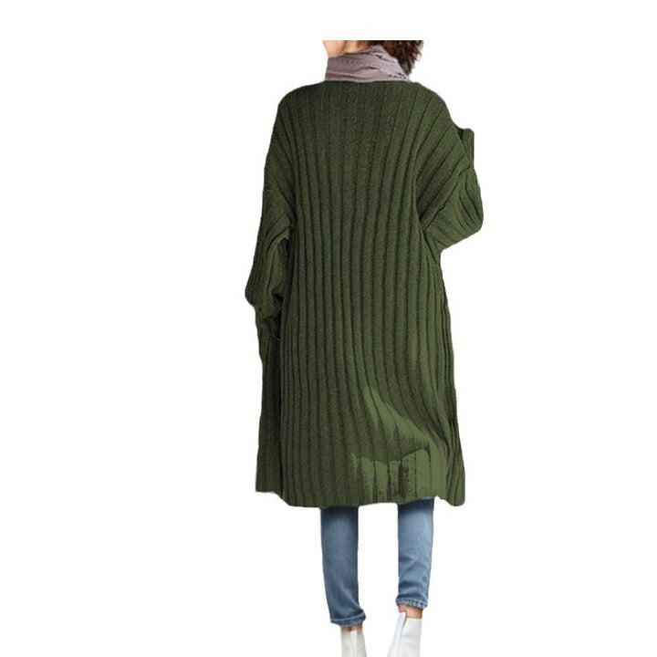 Long knit coat for women with a relaxed cut, deep pockets, and soft touch Lune London