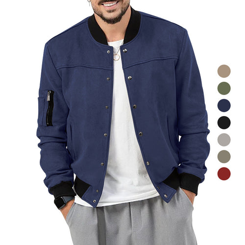 Trendy bomber jacket for men with practical zip pockets and elastic cuffs Amarae