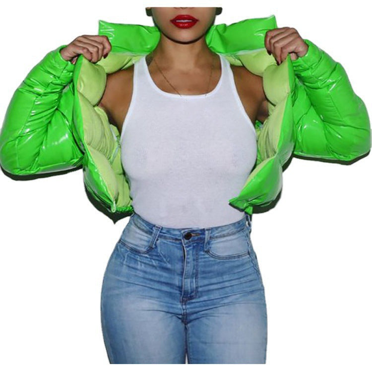 Ladies shiny quilted jacket Chic und Stil