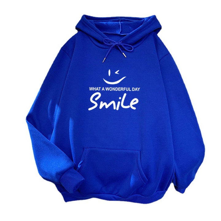 Women's hoodie with cheerful smile print Chic & Stil