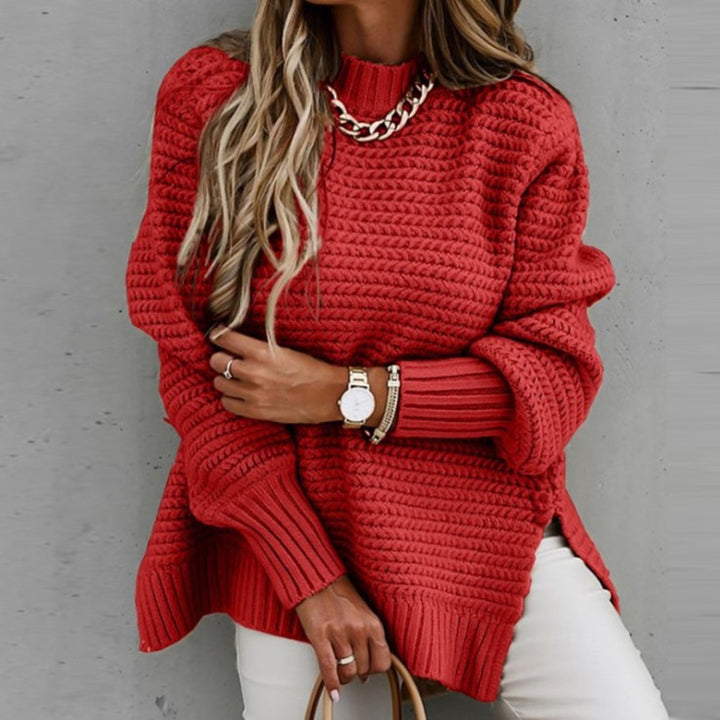 Thick knit sweater for women with voluminous sleeves and a relaxed fit Lune London