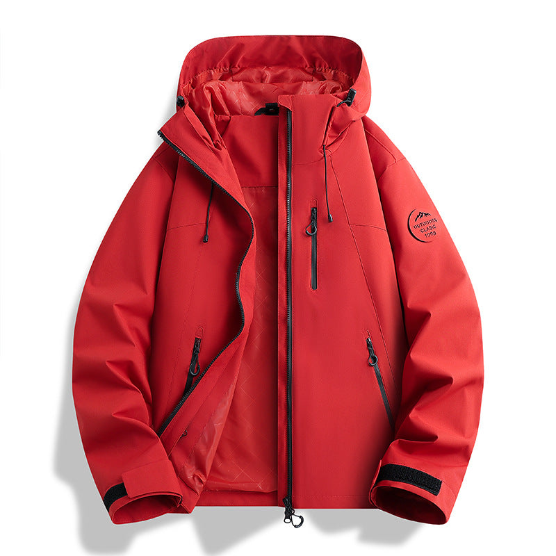 Women Lightweight Waterproof Hooded Jacket with Teddy Charm and Concealed Zipper Pockets Amarae