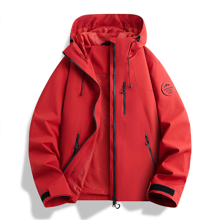 Women Lightweight Waterproof Hooded Jacket with Teddy Charm and Concealed Zipper Pockets Amarae