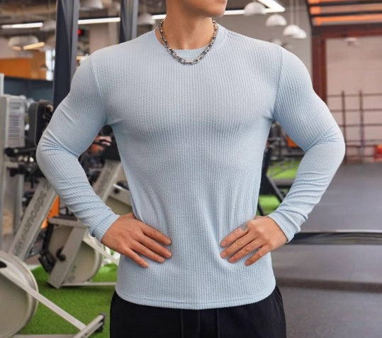 Men's long sleeve T-shirt in structured fabric Amarae