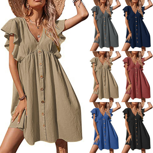 Women A-Line Ruffle Dress Amarae