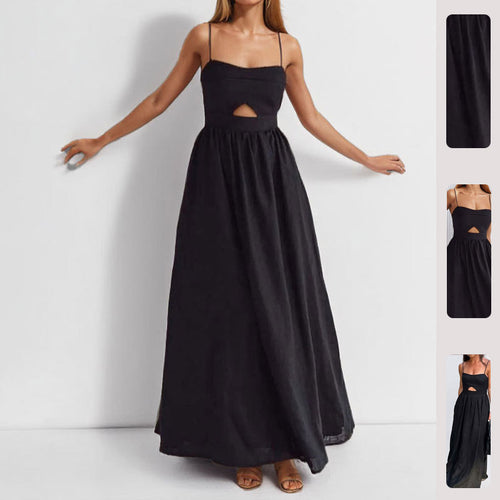 Robe maxi femme avec détail découpé et jupe fluide Chic & Stil