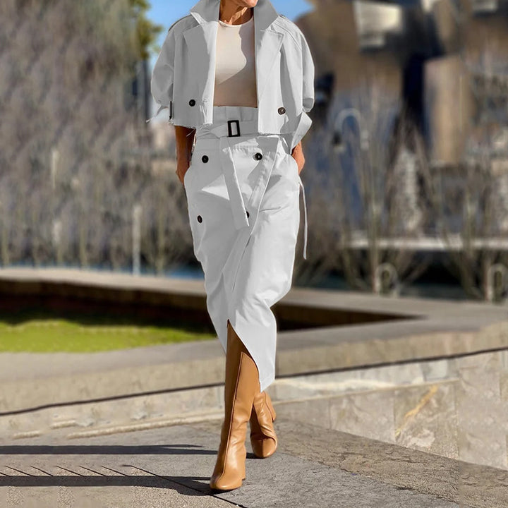 Chic and stylish ladies' jacket and skirt set