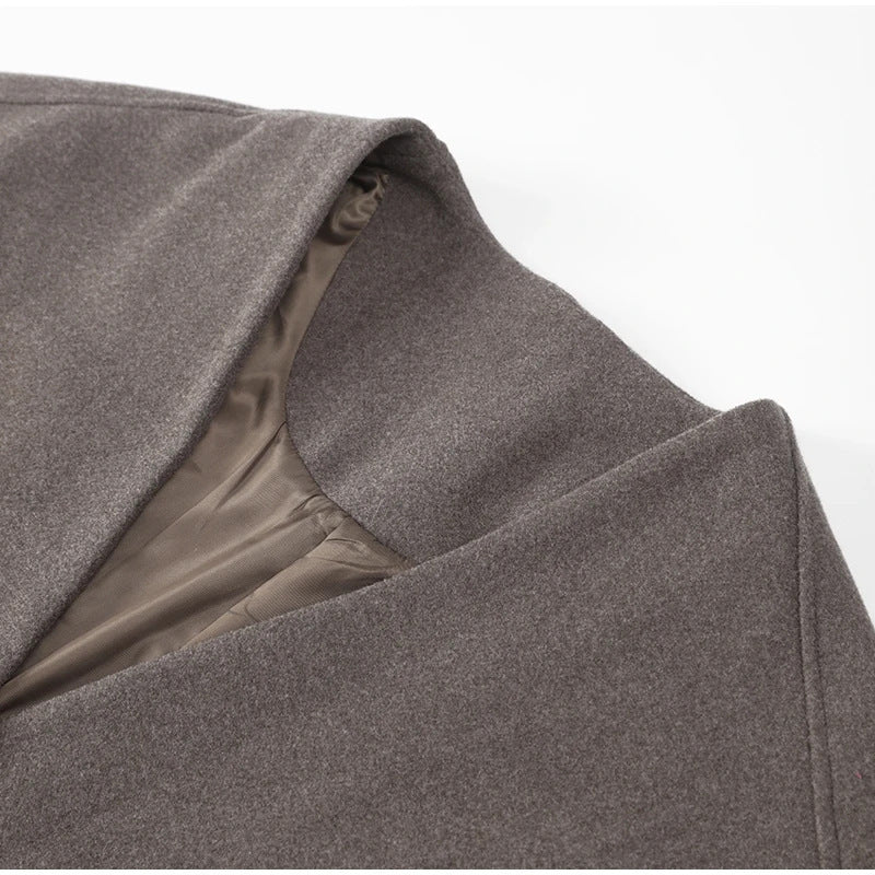 Modern women oversized jacket with elegant button closure treatment Lune London