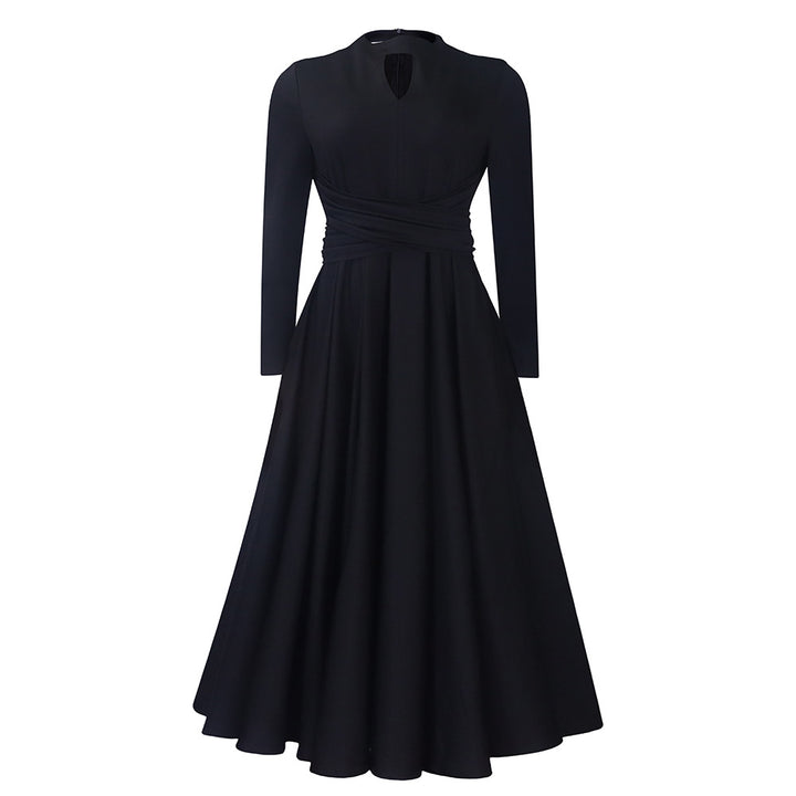 Elegant maxi dress for women with fitted ruffles and long sleeves Lune London