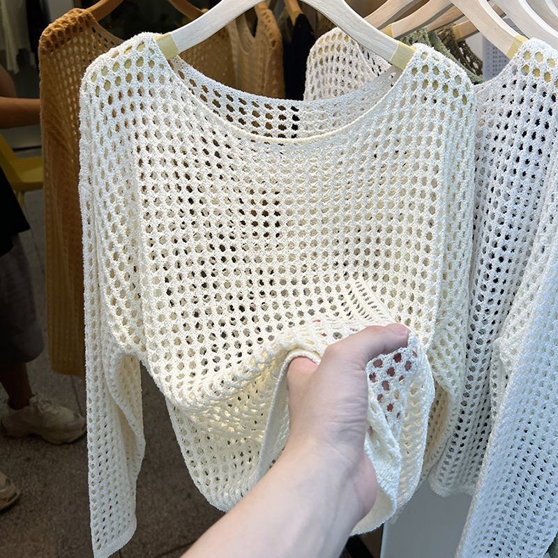 Pull féminin aéré en tricot avec motif de maille grossière Chic & Stil