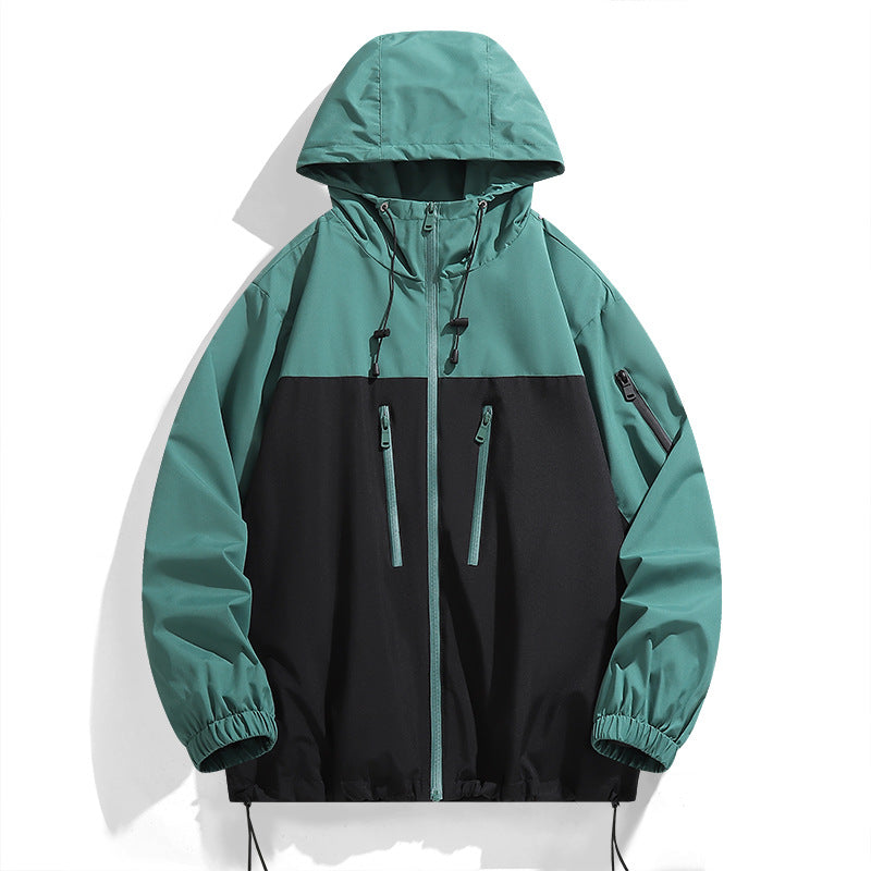 Men's transitional jacket, windproof, with adjustable hood Amarae