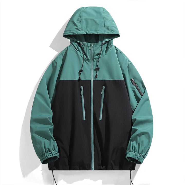 Men's transitional jacket, windproof, with adjustable hood Amarae