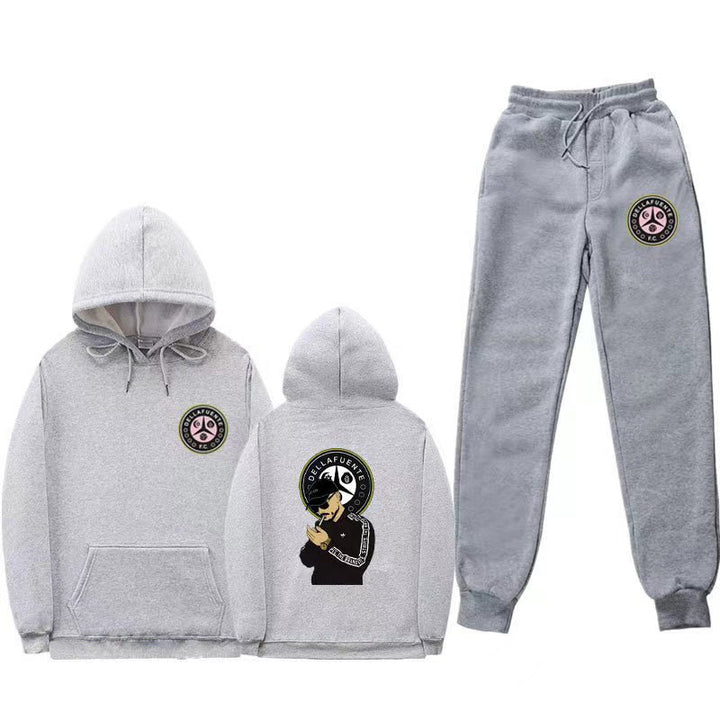 Women's set of hoodie and jogging pants with unique print Lune London