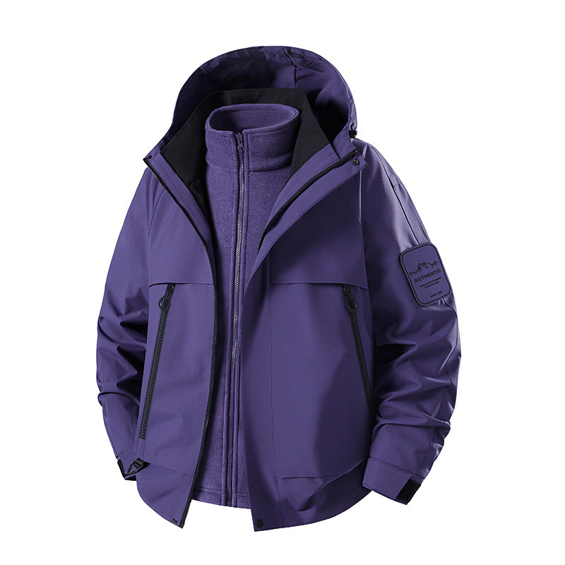 Men's two-in-one waterproof winter parka with removable fleece inner jacket Amarae