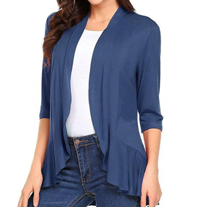 Women's Fashionable Cardigan with Asymmetrical Cut and Flattering Details Chic & Stil