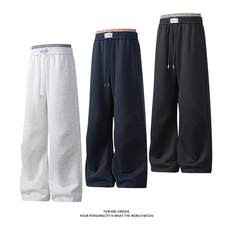 Relaxed fit leisure pants for men in breathable cotton blend with elastic waistband and side pockets Lune London