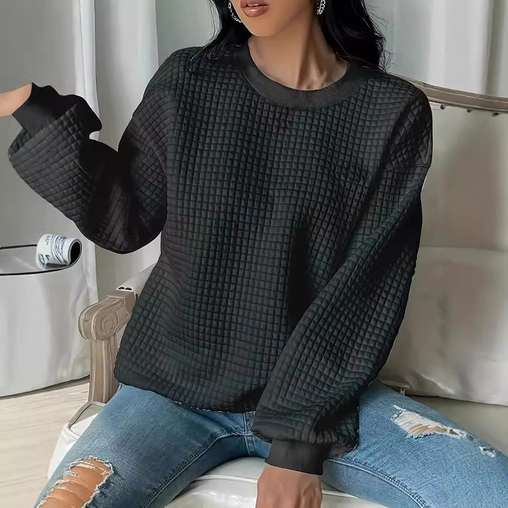 Women's oversized casual sweater with textured design Lune London