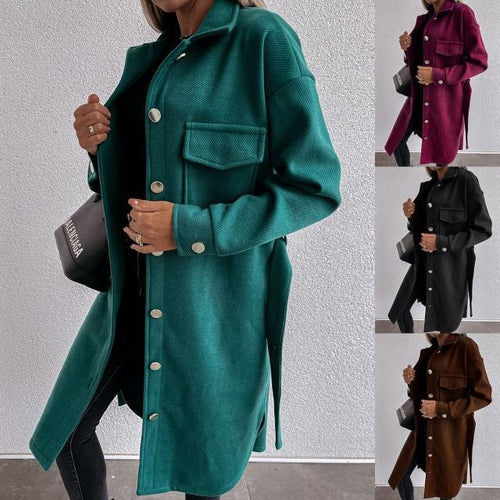 Veste surchemise stylée pour dames avec poches pratiques et fermeture à bouton pression Chic & Stil